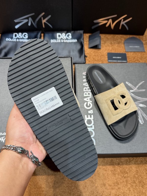 D&G 송아지 가죽 남성 슬리퍼 001-280262