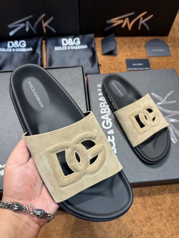 D&G 송아지 가죽 남성 슬리퍼 001-280262