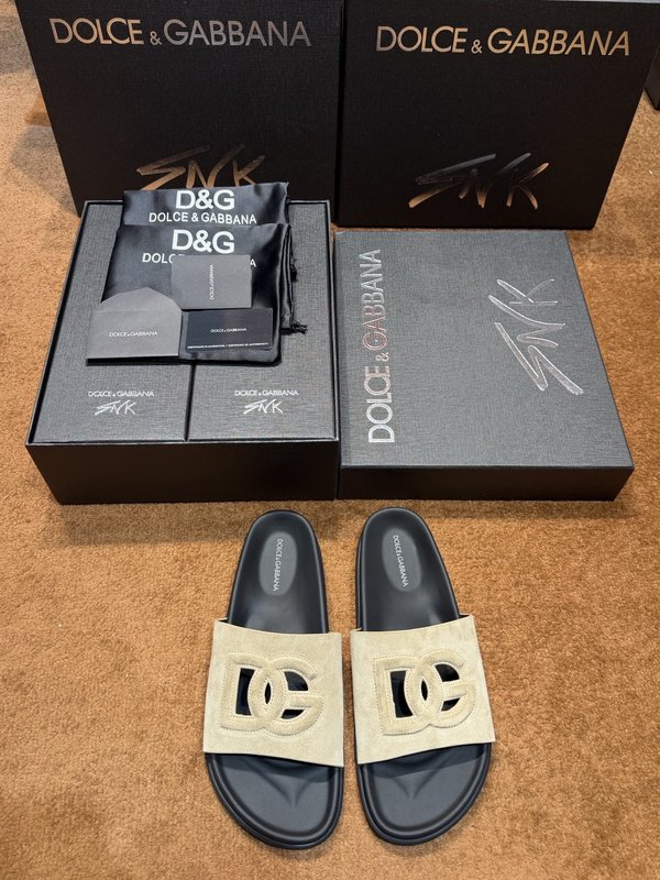 D&G 송아지 가죽 남성 슬리퍼 001-280262