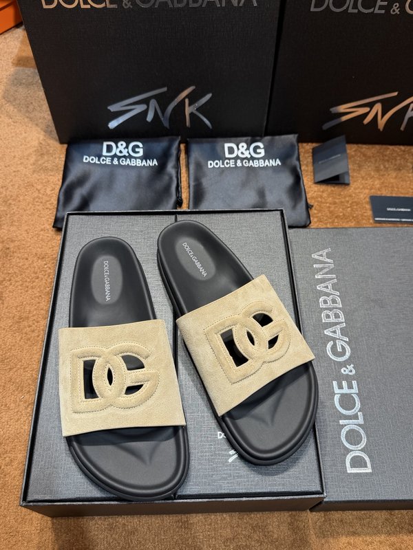 D&G 송아지 가죽 남성 슬리퍼 001-280262