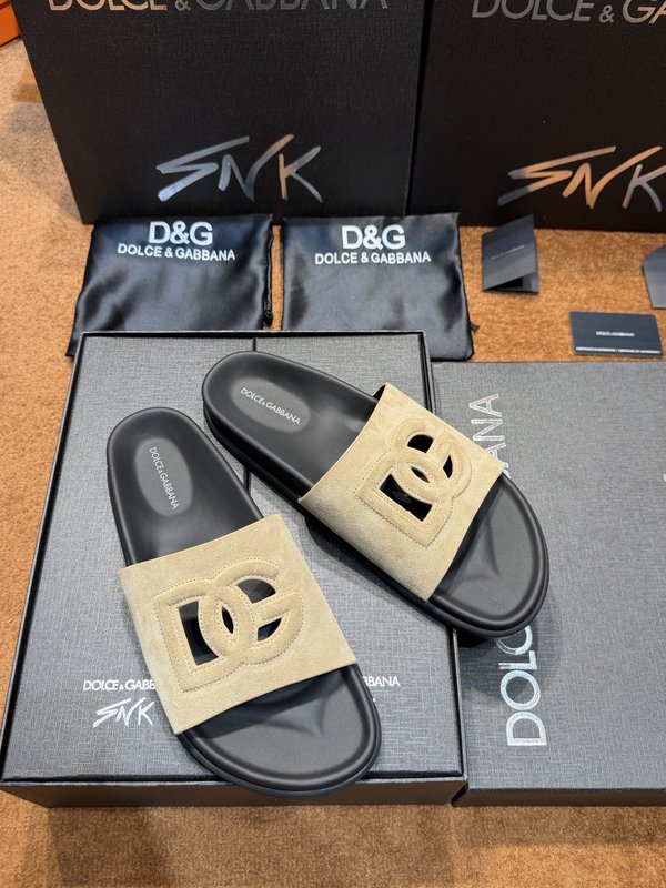D&G 송아지 가죽 남성 슬리퍼 001-280262