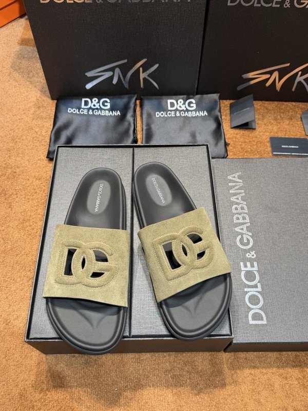 D&G 송아지가죽 남성 슬리퍼 001-280264