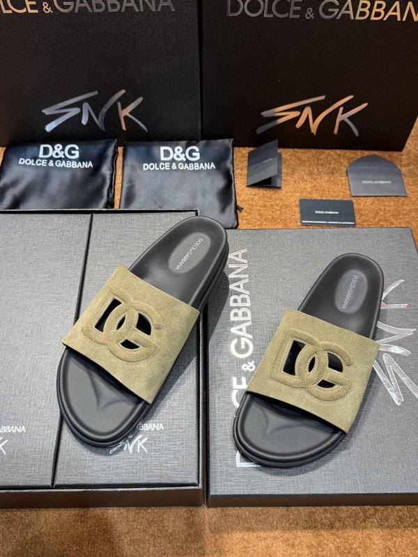 D&G 송아지가죽 남성 슬리퍼 001-280264
