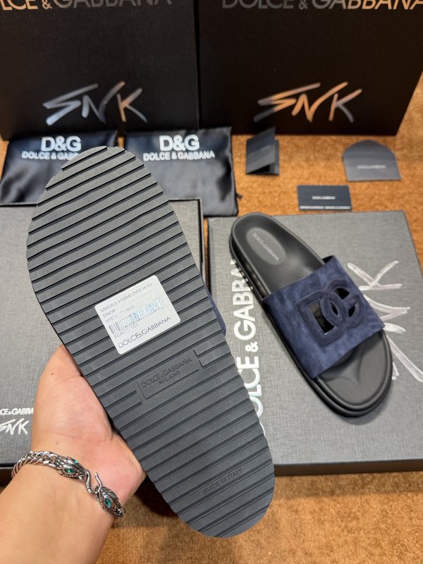 D&G 송아지가죽 남성 슬리퍼 001-280263