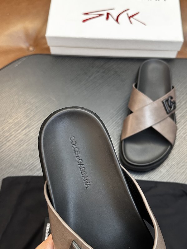 D&G 남성용 가죽 슬리퍼 001-280292