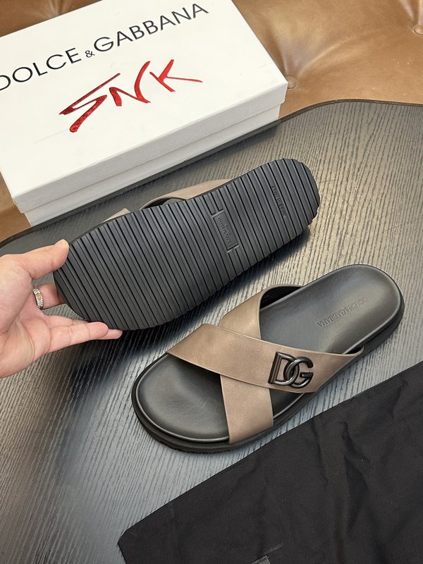 D&G 남성용 가죽 슬리퍼 001-280292