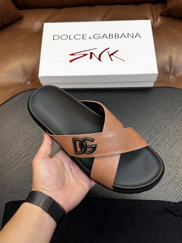 D&G 남성용 가죽 슬리퍼 001-280293