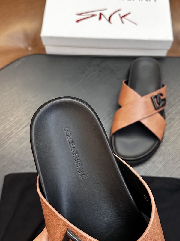 D&G 남성용 가죽 슬리퍼 001-280293