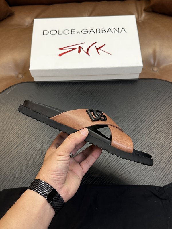 D&G 남성용 가죽 슬리퍼 001-280293