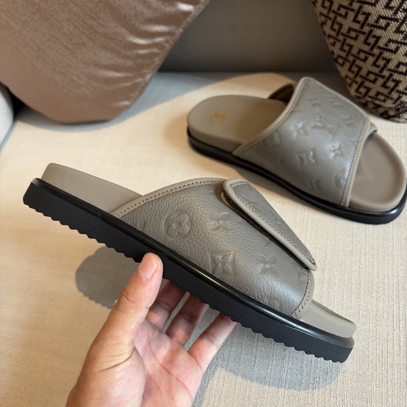 루이비통 빵 슬리퍼 회색 검정 001-280494