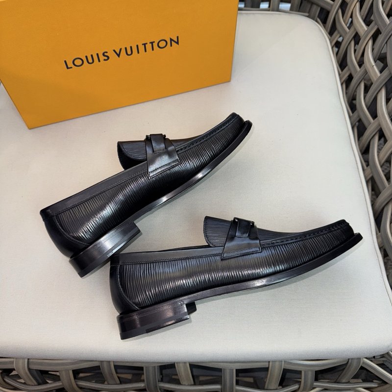 Louis Major 클래식 시리즈 블랙 소가죽 구두 001-280644