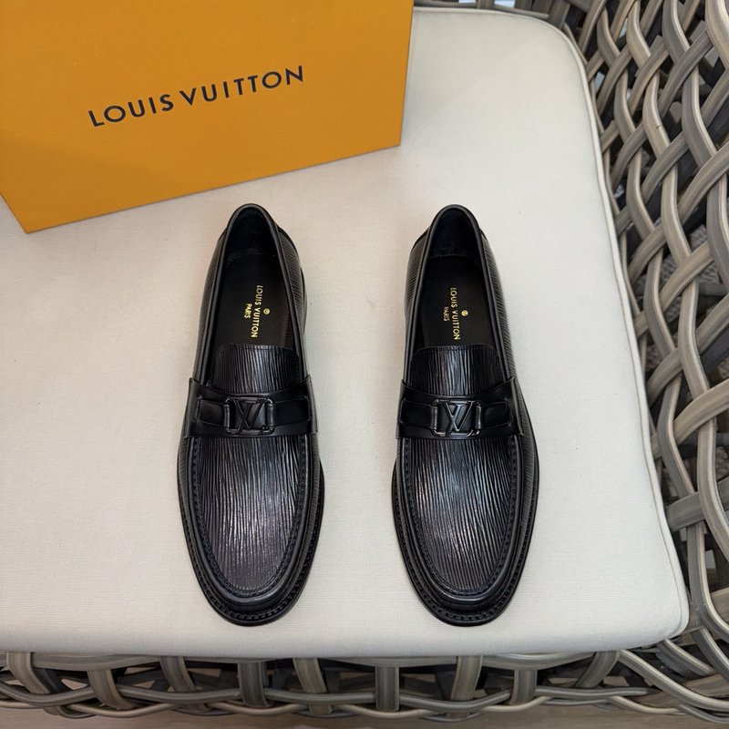 Louis Major 클래식 시리즈 블랙 소가죽 구두 001-280644