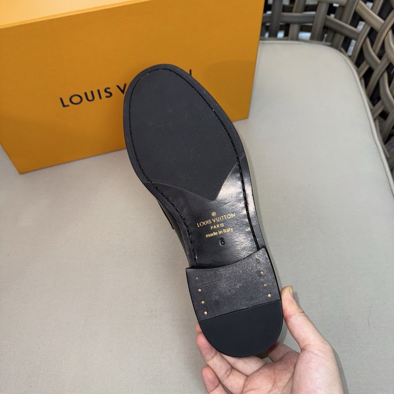 Louis Major 클래식 시리즈 블랙 소가죽 구두 001-280644