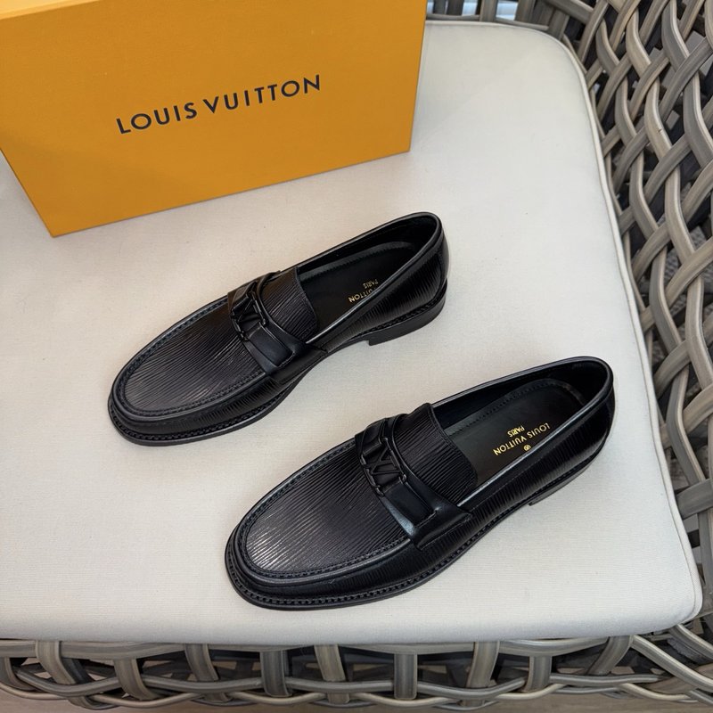 Louis Major 클래식 시리즈 블랙 소가죽 구두 001-280644