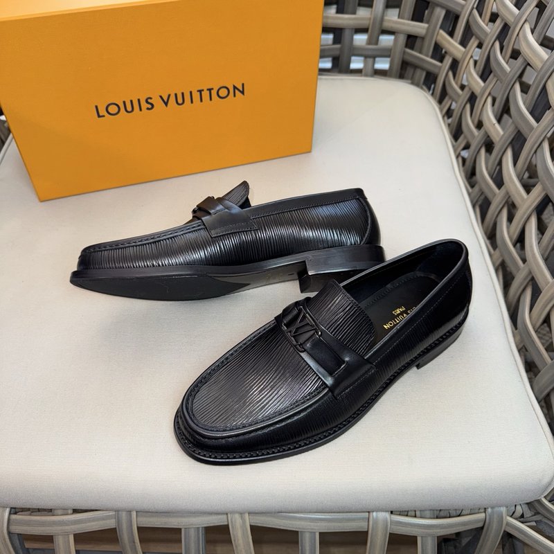 Louis Major 클래식 시리즈 블랙 소가죽 구두 001-280644