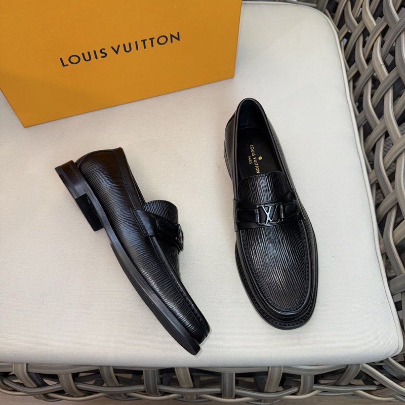 Louis Major 클래식 시리즈 블랙 소가죽 구두 001-280644