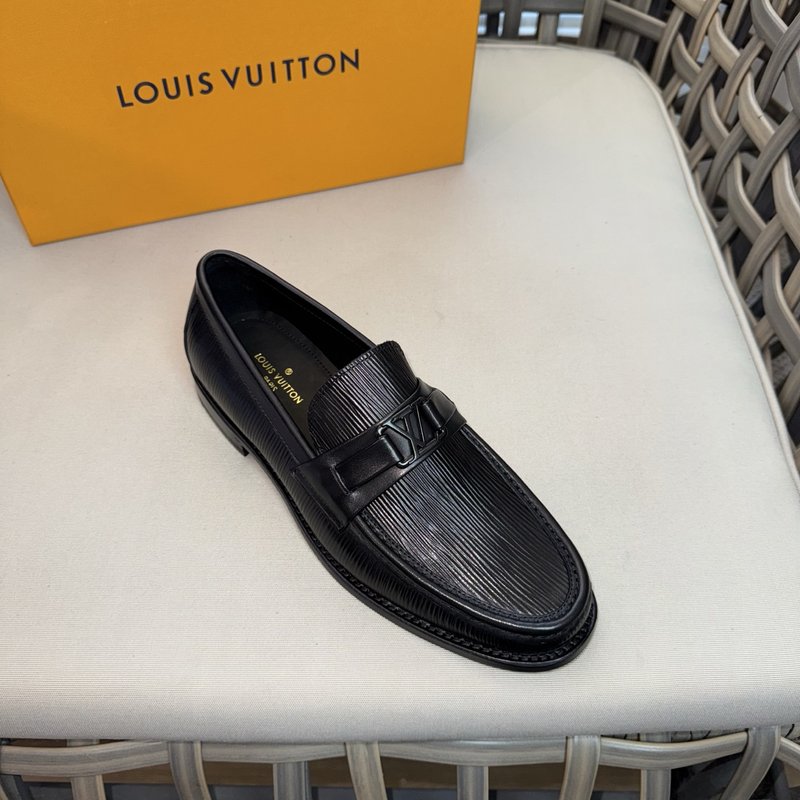Louis Major 클래식 시리즈 블랙 소가죽 구두 001-280644