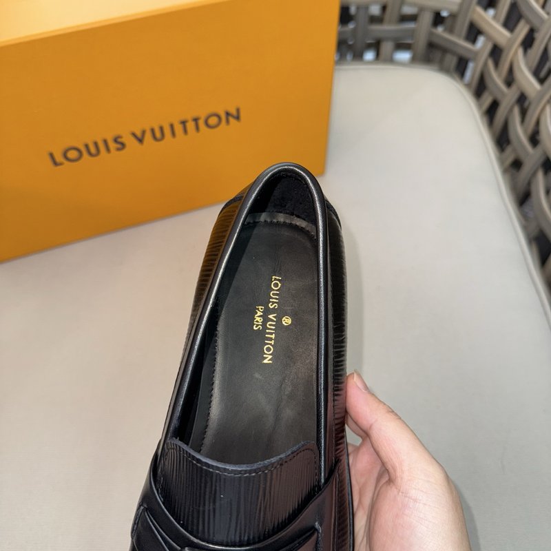 Louis Major 클래식 시리즈 블랙 소가죽 구두 001-280644