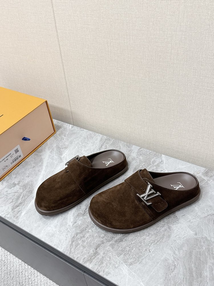 루이비통 스웨이드 뮬 슬리퍼 001-280719