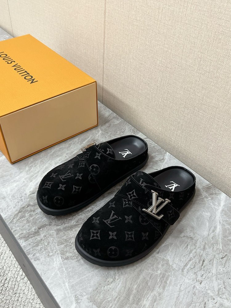 루이비통 스웨이드 뮬 슬리퍼 001-280720