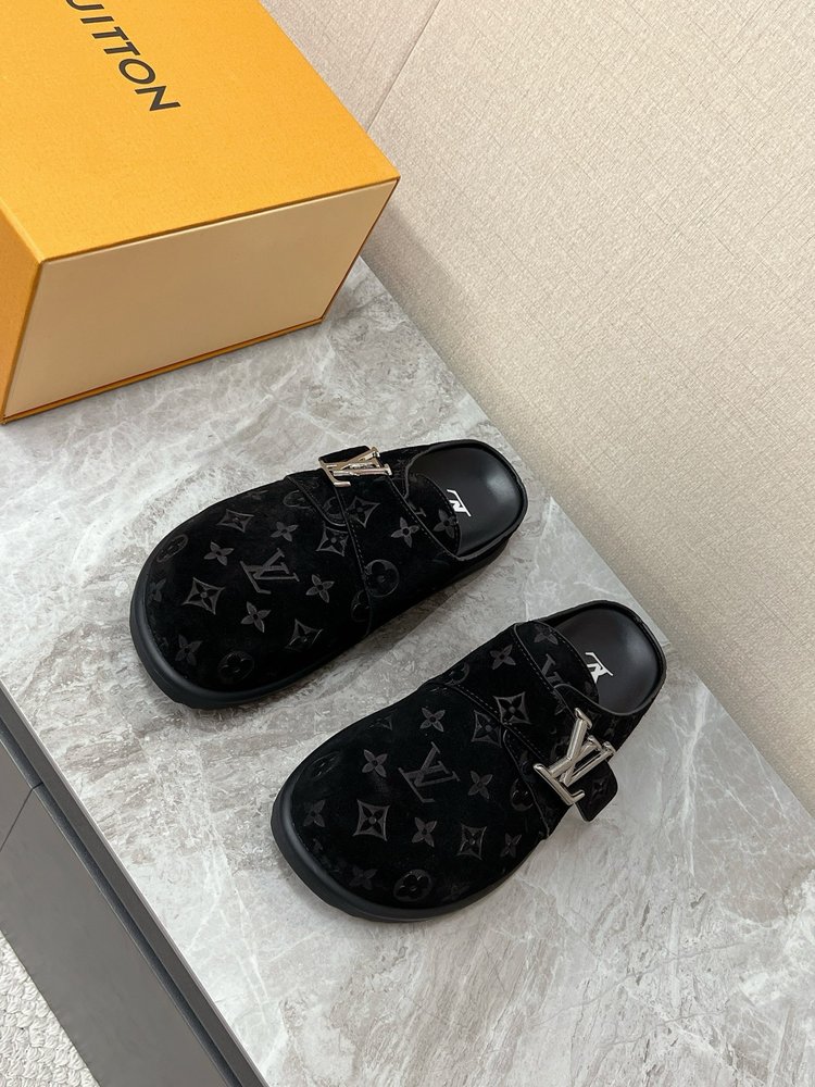 루이비통 스웨이드 뮬 슬리퍼 001-280720