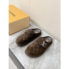 루이비통 스웨이드 뮬 슬리퍼 001-280721