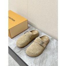루이비통 스웨이드 뮬 슬리퍼 001-280722
