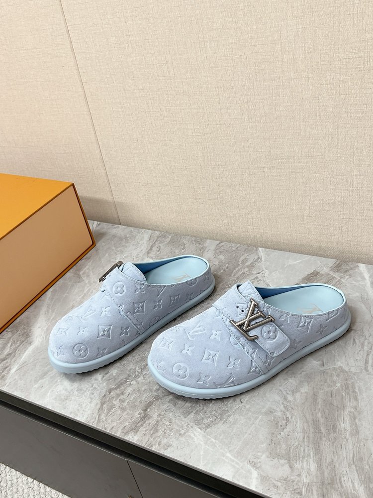 루이비통 스웨이드 뮬 슬리퍼 001-280723