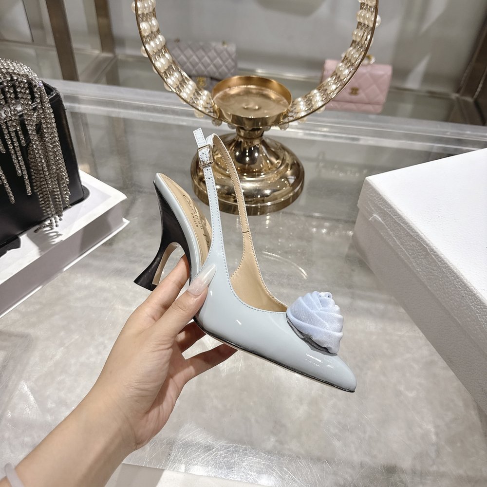 디올 입체 꽃 하이힐 샌들 001-281085