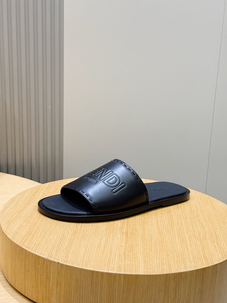 FENDI 비치 가죽 밑창 슬리퍼 001-281238