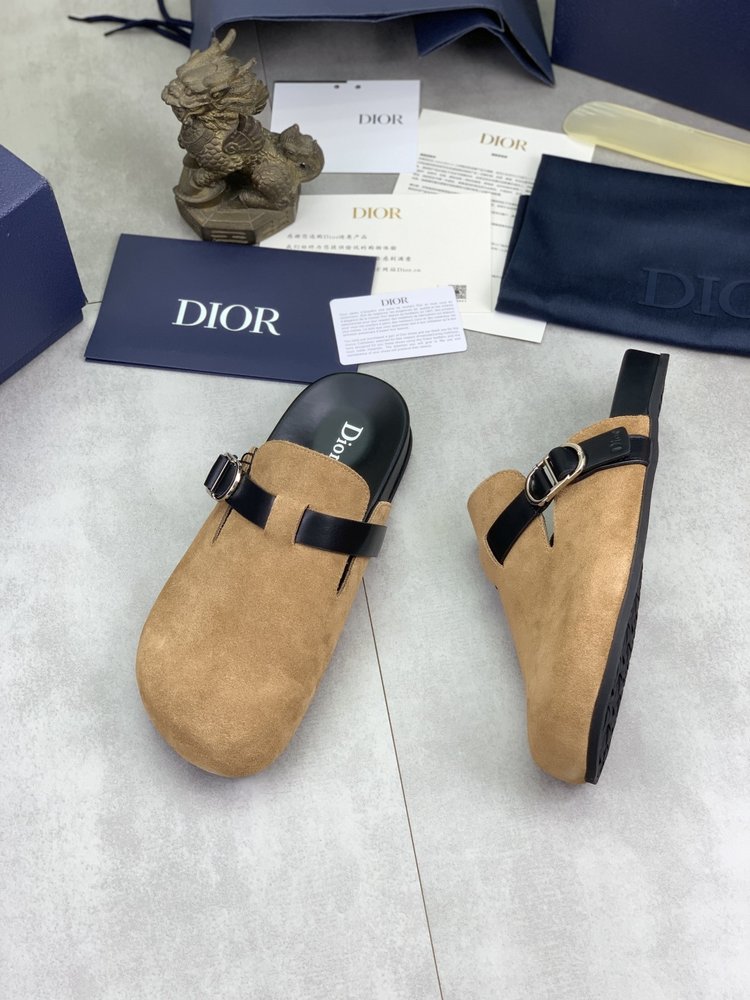디올 남성 버켄 스타일 캐주얼 반슬리퍼 001-281343