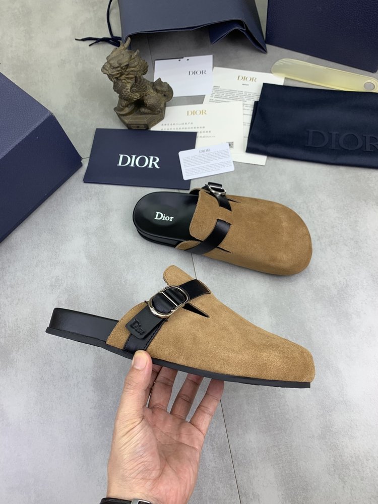 디올 남성 버켄 스타일 캐주얼 반슬리퍼 001-281343