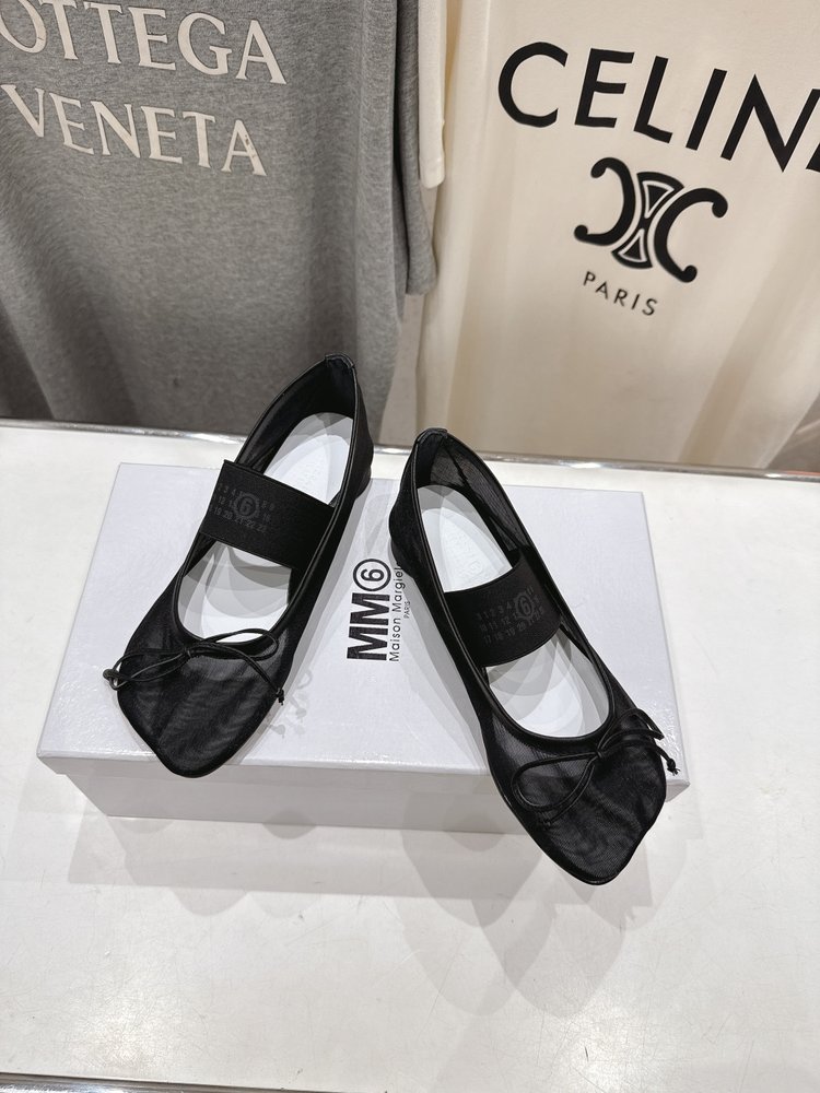 MM6 마르지엘라 메쉬 발레리나 플랫슈즈 001-281383