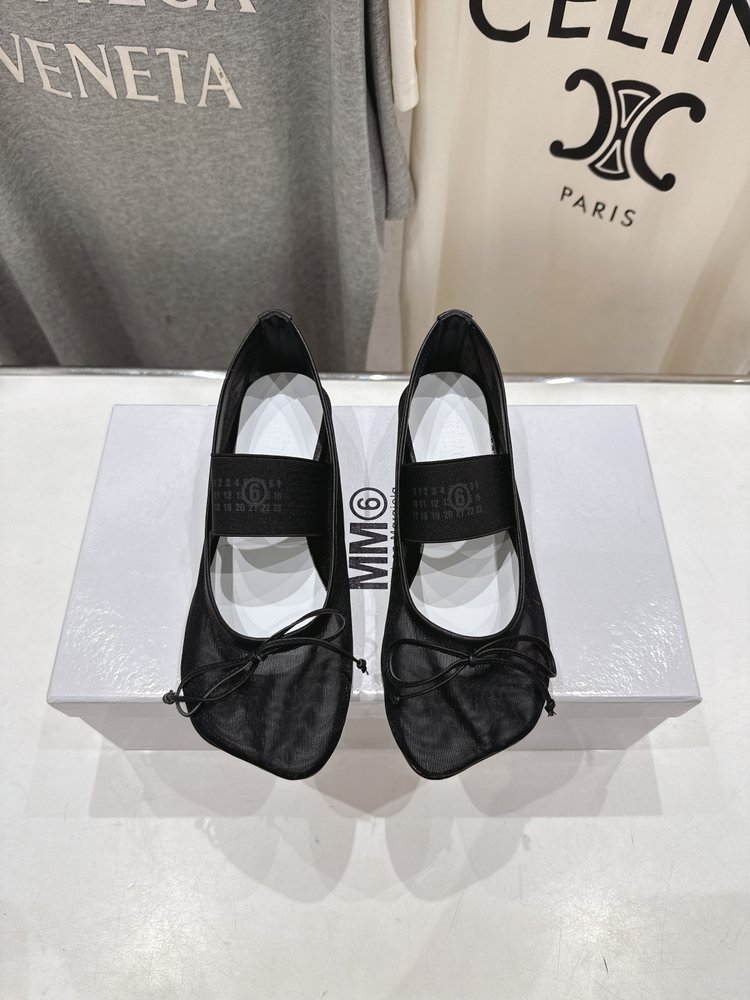 MM6 마르지엘라 메쉬 발레리나 플랫슈즈 001-281383