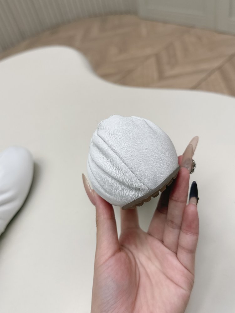 메종 마르지엘라 주름 발레리나 플랫슈즈 001-281454