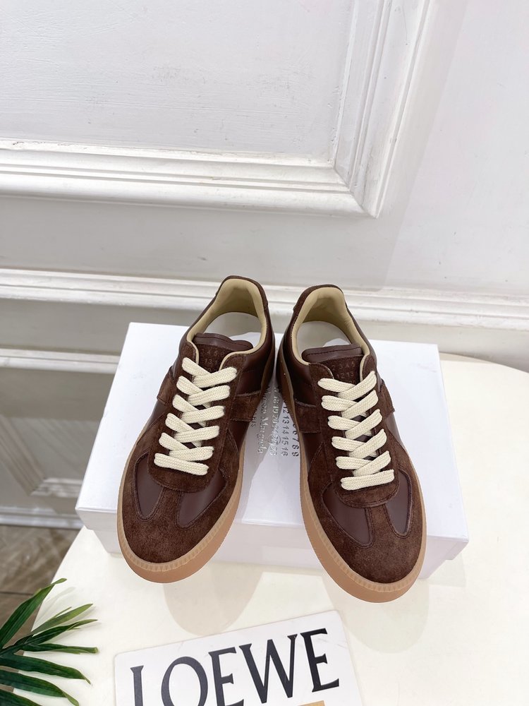 메종 마르지엘라 두꺼운 밑창 레이스업 독일군 스니커즈 001-281500