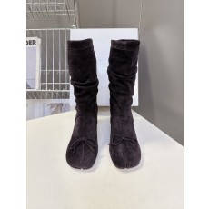 메종 마르지엘라 타비 리본 주름 미들 부츠 001-281522