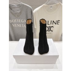MM6 마르지엘라 하이힐 앵클부츠 스웨이드 블랙 001-281528