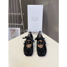 메종 마르지엘라 타비 새틴 발레리나 플랫슈즈 001-281562