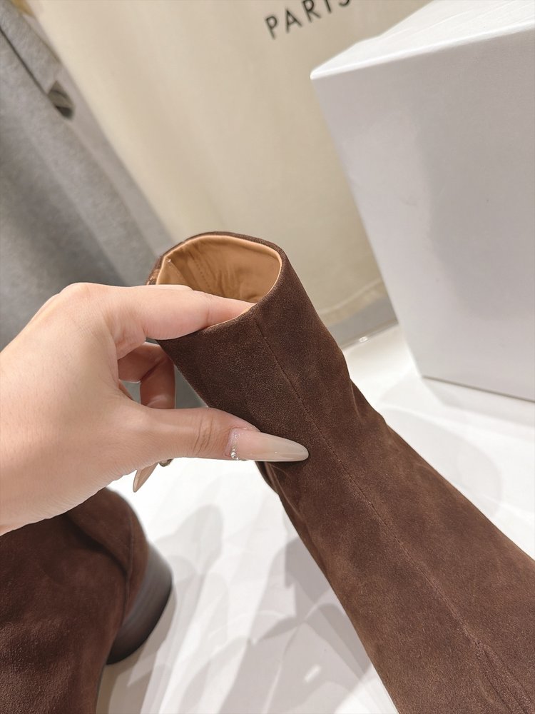 하이버전 MM6 마르지엘라 분할토 하이힐 숏부츠 001-281602