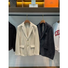 코듀로이 노카라 자수 블레이저 자켓 001-281714