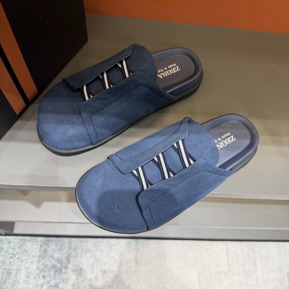 최신 ZEGNA 남성 캐주얼 보켄 슬리퍼 001-282132