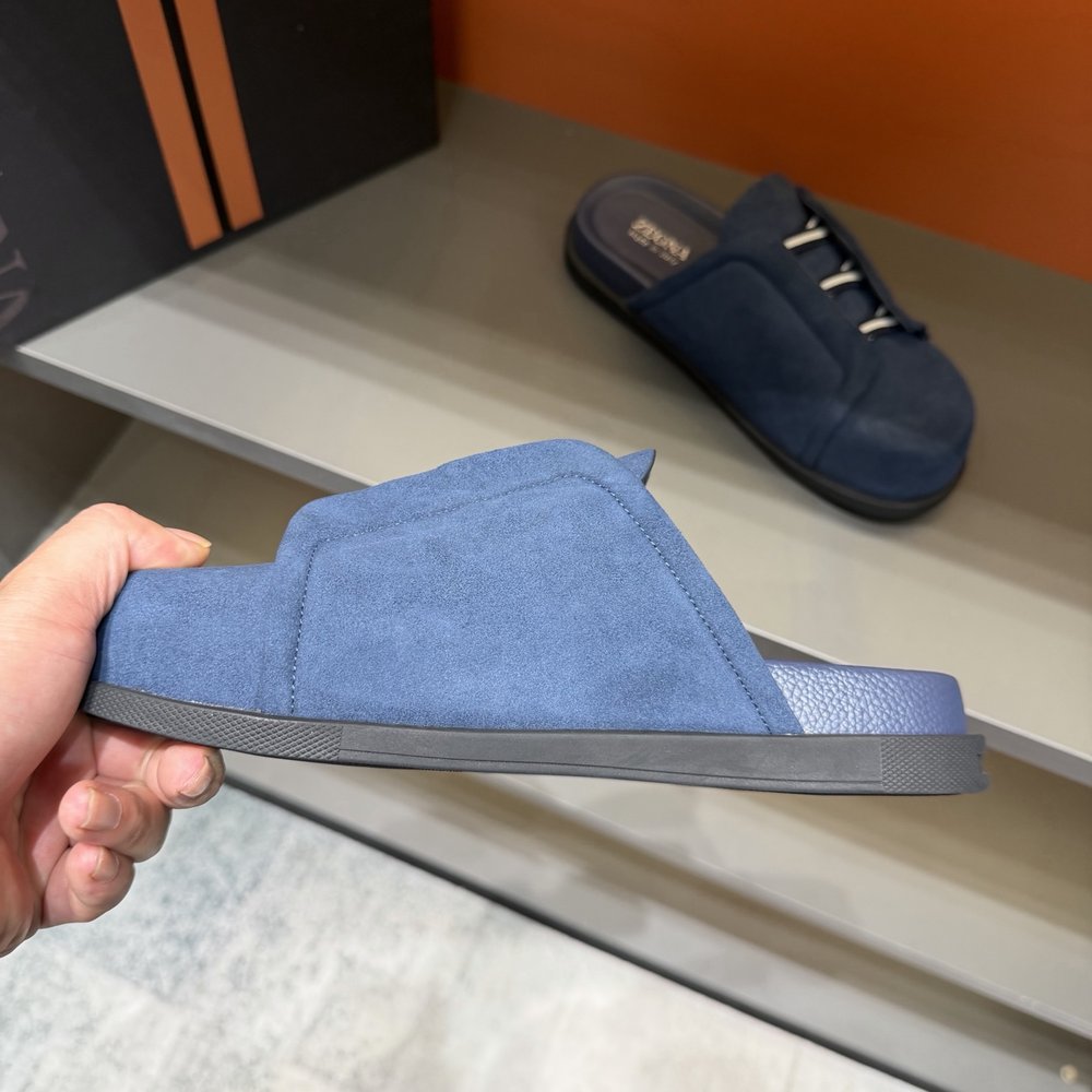 최신 ZEGNA 남성 캐주얼 보켄 슬리퍼 001-282132