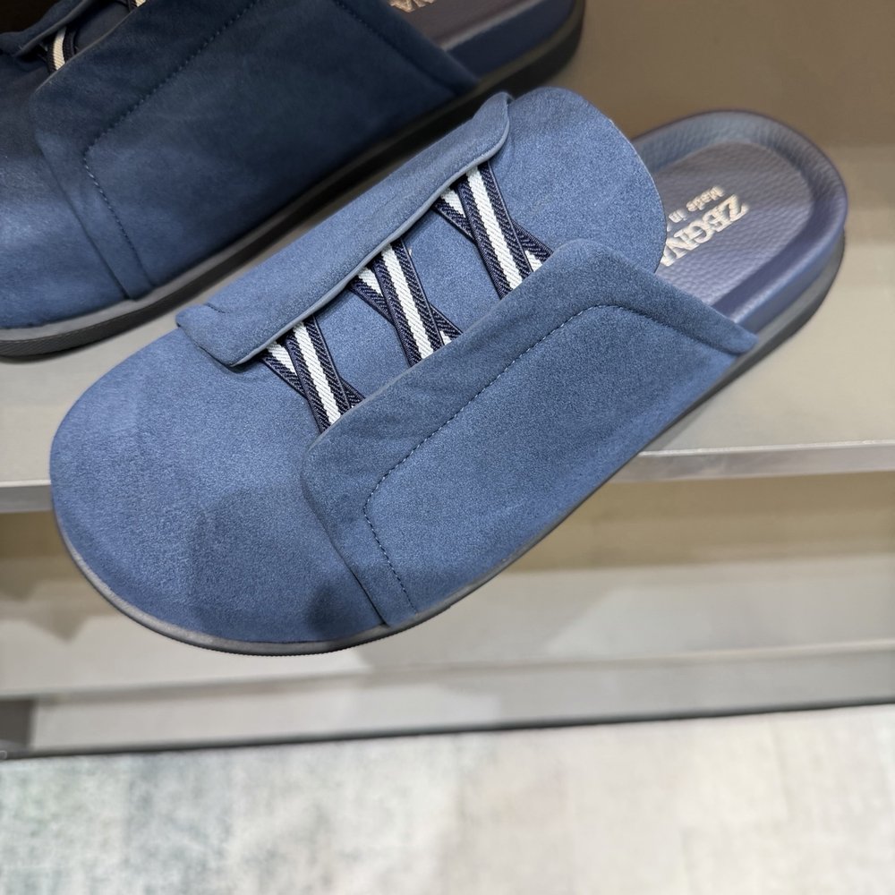 최신 ZEGNA 남성 캐주얼 보켄 슬리퍼 001-282132