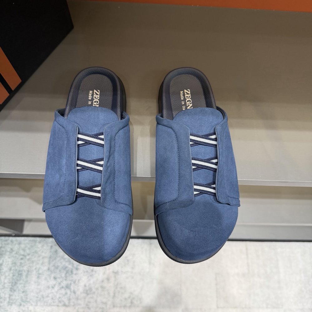 최신 ZEGNA 남성 캐주얼 보켄 슬리퍼 001-282132