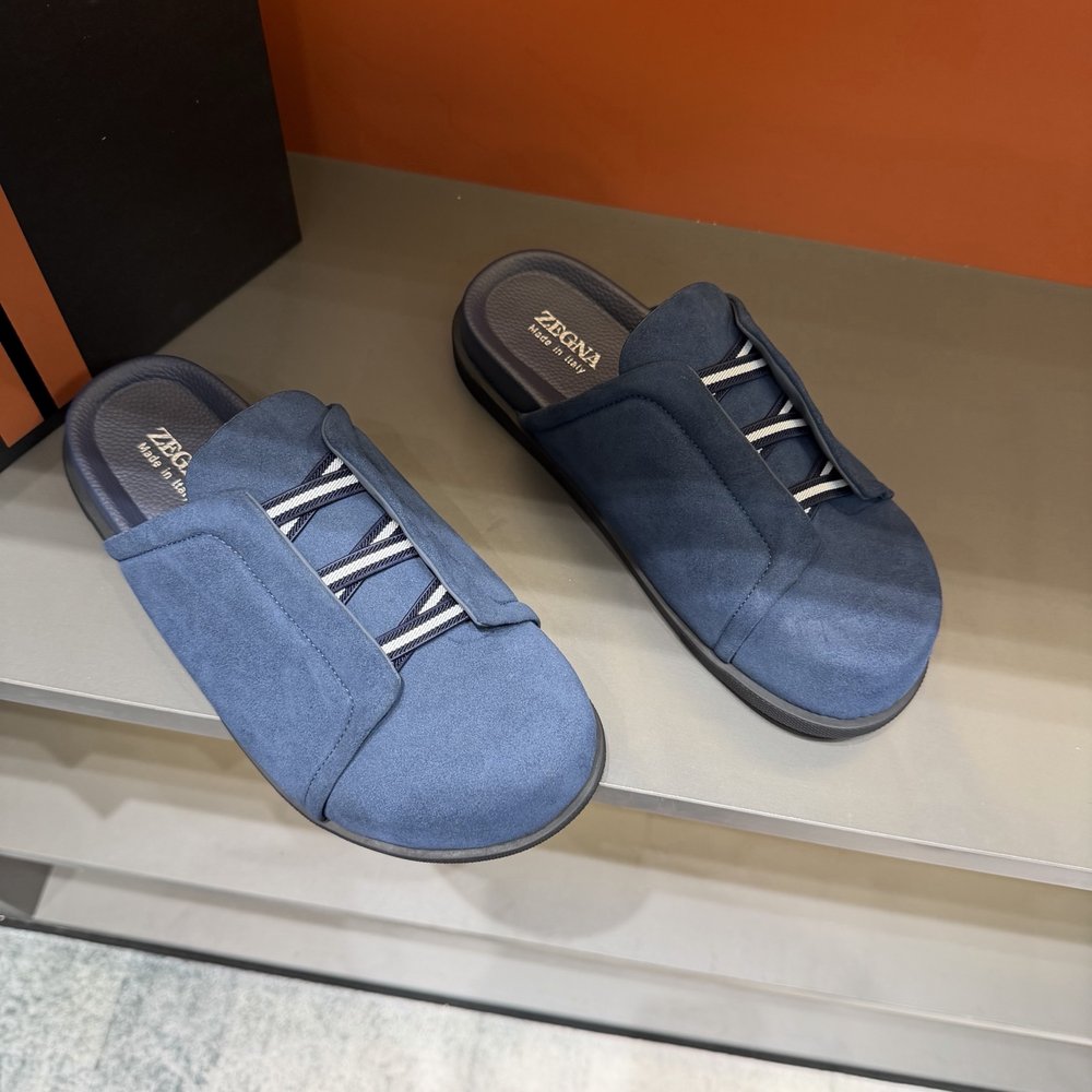 최신 ZEGNA 남성 캐주얼 보켄 슬리퍼 001-282132