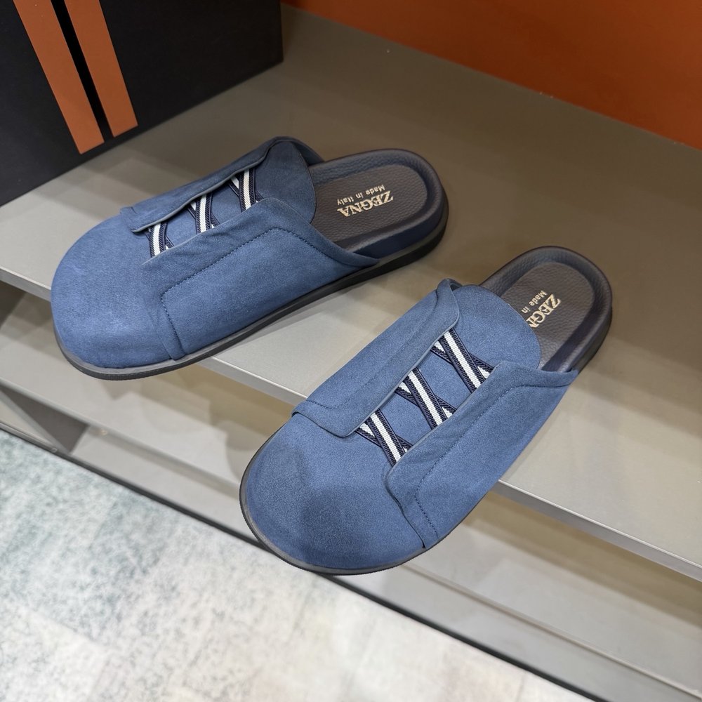 최신 ZEGNA 남성 캐주얼 보켄 슬리퍼 001-282132