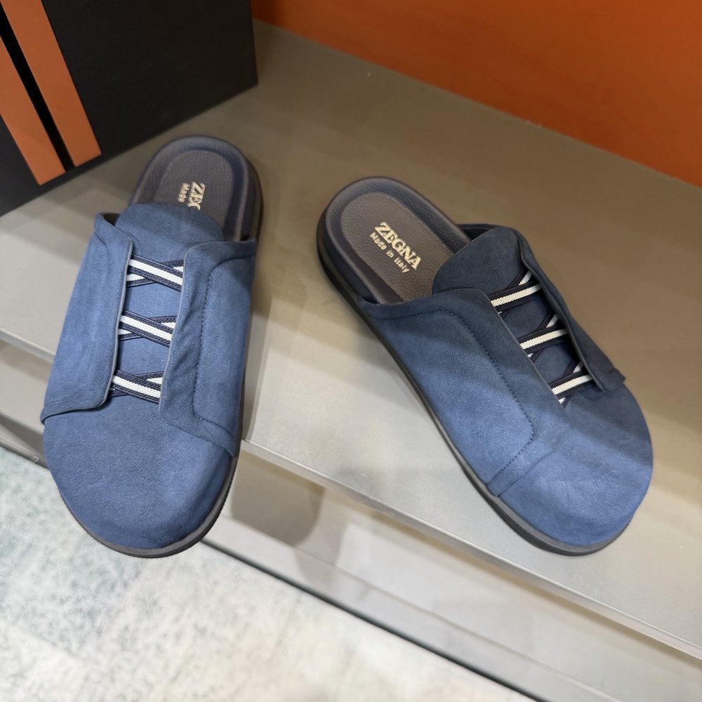 최신 ZEGNA 남성 캐주얼 보켄 슬리퍼 001-282132