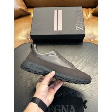 ZEGNA 스웨이드 Triple Stitch Monte 캐 001-282145