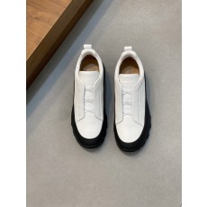ZEGNA 남성 스웨이드 트리플 스티치 몬테 캐주얼 슈 001-282152